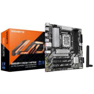 Mainboard | GIGABYTE | Intel B860 Express | LGA1851 | Micro-ATX | Memory DDR5 | Memory slots 4 | 4xPCI-Express 4.0 16x | 1xPCI-Express 5.0 16x | 2xM.2 | 1xHDMI | 2xDisplayPort | 1xAudio-In | 1xAudio-Out | 1xMicrophone | 3xUSB 2.0 | 1xUSB-C | 1xPS/2 | 1xRJ45 | B860MDS3HWIFI6E1.0
