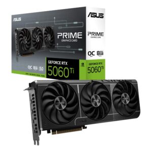 Graphics Card | ASUS | NVIDIA GeForce RTX 5060 Ti | 8 GB | GDDR7 | 128 bit | PCIE 5.0 16x | Triple slot Fansink | 1xHDMI | 3xDisplayPort | PRIME-RTX5060TI-O8G