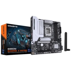 Mainboard | GIGABYTE | Intel B860 Express | LGA1851 | Micro-ATX | Memory DDR5 | Memory slots 4 | 2xPCI-Express 16x | 2xM.2 | 1xHDMI | 1xDisplayPort | 1xAudio-In | 1xAudio-Out | 1xMicrophone | 5xUSB 2.0 | 3xUSB 3.2 | 1xUSB-C | 1xRJ45 | B860MGAMINGXWIFI6E1.0