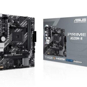 Mainboard | ASUS | AMD A520 | SAM4 | Micro-ATX | Memory DDR4 | Memory slots 2 | 1xPCI-Express 3.0 1x | 1xPCI-Express 3.0 16x | 1xM.2 | 1xHDMI | 2xUSB 2.0 | 4xUSB 3.1 | 2xPS/2 | 1xRJ45 | 3xAudio port | PRIMEA520M-R