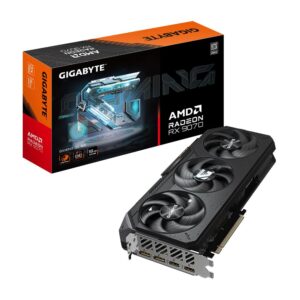Graphics Card | GIGABYTE | AMD Radeon RX 9070 | 16 GB | GDDR6 | 256 bit | PCIE 5.0 16x | Triple slot Fansink | 2xHDMI | 2xDisplayPort | R9070GAMINGOC-16GD1.0