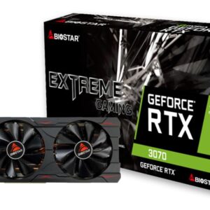Graphics Card | BIOSTAR | NVIDIA GeForce RTX 3070 | 8 GB | GDDR6 | 256 bit | PCIE 4.0 16x | GPU 1500 MHz | Dual Slot Fansink | 1xHDMI | 3xDisplayPort | VN3706RM82