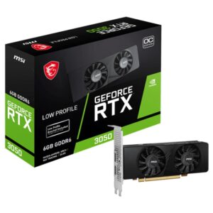 Graphics Card | MSI | NVIDIA GeForce RTX 3050 | 6 GB | GDDR6 | 96 bit | PCIE 4.0 16x | Dual Slot Fansink | 2xHDMI | 1xDisplayPort | RTX3050LP6GOC