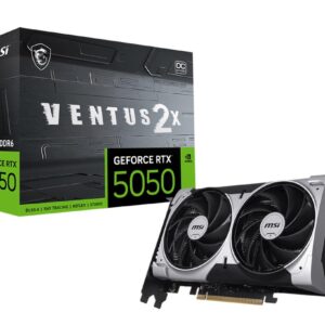 Graphics Card | MSI | NVIDIA GeForce RTX 5050 | 8 GB | GDDR6 | 128 bit | PCIE 5.0 16x | Dual Slot Fansink | RTX50508GVENTUS2XOC