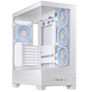 Case | ASUS | ASUS A31 PLUS Case | MidiTower | Case product features Transparent panel | ATX | BTX | MicroATX | MiniITX | Colour White | A31PLUSTGARGBWHITE