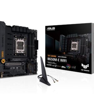 Mainboard | ASUS | AMD B650 | SAM5 | Micro-ATX | Memory DDR5 | Memory slots 4 | 2xPCI-Express 4.0 1x | 1xPCI-Express 4.0 16x | 2xM.2 | 1xHDMI | 2xDisplayPort | 4xUSB 2.0 | 2xUSB 3.2 | 2xUSB-C | 1xRJ45 | 3xAudio port | TUFGAMINGB650M-EWIFI