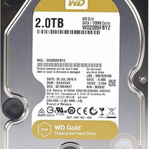 HDD | WESTERN DIGITAL | Gold | 2TB | SATA 3.0 | 128 MB | 7200 rpm | 3 5 | WD2005FBYZ