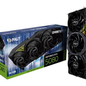 Graphics Card | PALIT | NVIDIA GeForce RTX 5080 | 16 GB | GDDR7 | 256 bit | PCIE 5.0 16x | Triple slot Fansink | 1xHDMI | 3xDisplayPort | NE75080019T2-GB2031Y