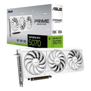 Graphics Card | ASUS | NVIDIA GeForce RTX 5070 | 12 GB | GDDR7 | 192 bit | Triple slot Fansink | 1xHDMI | 3xDisplayPort | PRIME-RTX5070-O12G-WHITE