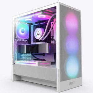 Case | NZXT | H5 FLOW RGB 2024 | MidiTower | Case product features Transparent panel | Not included | ATX | EATX | MicroATX | MiniITX | Colour White | CC-H52FW-R1