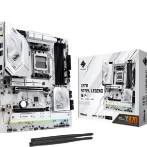 Mainboard | ASROCK | AMD X870 | SAM5 | ATX | Memory DDR5 | Memory slots 4 | 1xPCI-Express 4.0 16x | 1xPCI-Express 5.0 16x | 4xM.2 | 1xHDMI | 4xUSB 2.0 | 5xUSB 3.2 | 2xUSB-C | 1xOptical S/PDIF | 1xRJ45 | 2xAudio port | X870STEELLEGENDWIFI