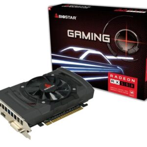 Graphics Card | BIOSTAR | AMD Radeon RX 550 | 4 GB | GDDR5 | 128 bit | PCIE 3.0 16x | GPU 1100 MHz | Single Slot Fansink | 1xDVI-D | 1xHDMI | 1xDisplayPort | VA5505RF41