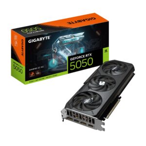 Graphics Card | GIGABYTE | NVIDIA GeForce RTX 5050 | 8 GB | GDDR6 | 128 bit | PCIE 5.0 16x | GPU 2632 MHz | Triple slot Fansink | GV-N5050GAMINGOC-8GD1.0