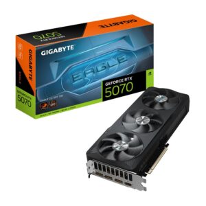 Graphics Card | GIGABYTE | NVIDIA GeForce RTX 5070 | 12 GB | GDDR7 | 192 bit | PCIE 5.0 16x | GPU 2587 MHz | Triple slot Fansink | 1xHDMI | 3xDisplayPort | GV-N5070EAGLEOC-12GD