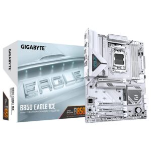 Mainboard | GIGABYTE | AMD B850 | SAM5 | ATX | Memory DDR5 | Memory slots 4 | 2xPCI-Express 3.0 1x | 1xPCI-Express 4.0 4x	 | 1xPCI-Express 5.0 16x | 3xM.2 | 1xHDMI | 1xDisplayPort | 4xUSB 2.0 | 2xUSB 3.2 | 1xUSB-C | 1xRJ45 | 3xAudio port | B850EAGLEICE