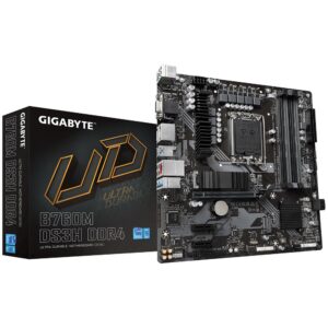 Mainboard | GIGABYTE | Intel B760 Express | LGA1700 | Micro-ATX | Memory DDR4 | Memory slots 4 | 2xPCI-Express 3.0 1x | 1xPCI-Express 4.0 16x | 2xM.2 | 1x15pin D-sub | 1xHDMI | 2xDisplayPort | 2xUSB 2.0 | 3xUSB 3.2 | 1xUSB-C | 1xPS/2 | 1xRJ45 | 3xAudio port | B760MDS3HDDR4