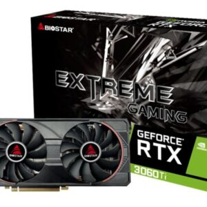 Graphics Card | BIOSTAR | NVIDIA GeForce RTX 3060 Ti | 8 GB | GDDR6 | 256 bit | PCIE 4.0 16x | GPU 1410 MHz | Dual Slot Fansink | 1xHDMI | 3xDisplayPort | VN3606TM82