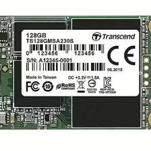 SSD | TRANSCEND | 128GB | mSATA | SATA 3.0 | Write speed 400 MBytes/sec | Read speed 550 MBytes/sec | MTBF 2000000 hours | TS128GMSA230S