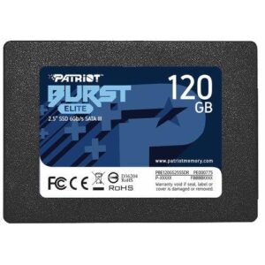 SSD | PATRIOT | Burst Elite | 120GB | SATA 3.0 | 3D NAND | Write speed 320 MBytes/sec | Read speed 450 MBytes/sec | 2 5 | TBW 50 TB | PBE120GS25SSDR