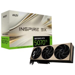 Graphics Card | MSI | NVIDIA GeForce RTX 5070 Ti | 16 GB | GDDR7 | 256 bit | PCIE 5.0 16x | Triple slot Fansink | 5070TI16GINSPIRE3XOC
