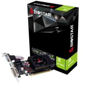 Graphics Card | BIOSTAR | NVIDIA GeForce GT 730 | 4 GB | DDR3 | 128 bit | PCIE 2.0 16x | Memory 1333 MHz | GPU 730 MHz | Single Slot Fansink | 1x15pin D-sub | 1xDVI-D | 1xHDMI | VN7313TH41