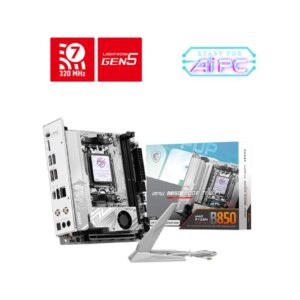 Mainboard | MSI | AMD B850 | SAM5 | Mini-ITX | Memory DDR5 | Memory slots 2 | MPGB850IEDGETIWIFI