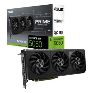 Graphics Card | ASUS | NVIDIA GeForce RTX 5050 | 8 GB | GDDR6 | 128 bit | PCIE 5.0 16x | GPU 2670 MHz | Two and Half Slot Fansink | PRIME-RTX5050-O8G