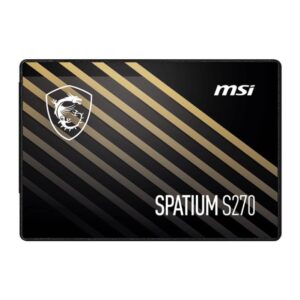 SSD | MSI | SPATIUM S270 | 960GB | SATA | 3D NAND | Write speed 450 MBytes/sec | Read speed 500 MBytes/sec | 2 5 | TBW 500 TB | MTBF 2000000 hours | S78-440P130-P83