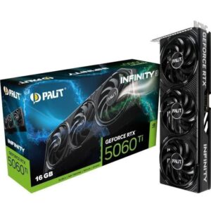 Graphics Card | PALIT | NVIDIA GeForce RTX 5060 Ti | 16 GB | GDDR7 | 128 bit | PCIE 5.0 16x | Memory 1750 MHz | Triple slot Fansink | 1xHDMI | 3xDisplayPort | NE7506T019T1-GB2061S