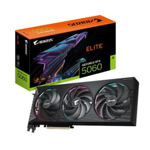 Graphics Card | GIGABYTE | NVIDIA GeForce RTX 5060 | 8 GB | GDDR7 | 128 bit | PCIE 5.0 16x | GPU 2722 MHz | Dual Slot Fansink | 1xHDMI | 3xDisplayPort | GV-N5060AORUSE-8GD