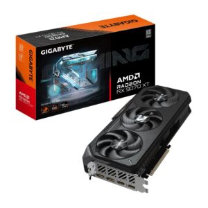 Graphics Card | GIGABYTE | AMD Radeon RX 9070 XT | 16 GB | GDDR6 | 256 bit | PCIE 5.0 16x | Triple slot Fansink | 2xHDMI | 2xDisplayPort | R9070XTGAMINGOC-16GD1.0