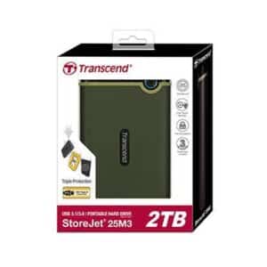 External HDD | TRANSCEND | StoreJet | 2TB | USB 3.0 | Colour Green | TS2TSJ25M3G