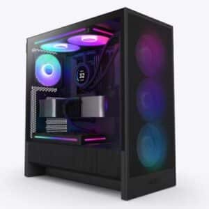 Case | NZXT | H5 FLOW RGB 2024 | MidiTower | Case product features Transparent panel | Not included | ATX | EATX | MicroATX | MiniITX | Colour Black | CC-H52FB-R1