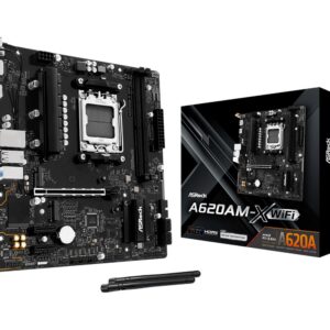 Mainboard | ASROCK | AMD A620 | SAM5 | Micro-ATX | Memory DDR5 | Memory slots 2 | A620AM-XWIFI