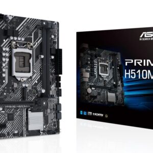 Mainboard | ASUS | Intel H510 | LGA1200 | MicroATX | 1xPCI-Express 3.0 1x | 1xPCI-Express 4.0 16x | 1xM.2 | Memory DDR4 | Memory slots 2 | 1x15pin D-sub | 1xHDMI | 2xAudio-In | 1xAudio-Out | 4xUSB 2.0 | 2xUSB 3.2 | 1xPS/2 | 1xRJ45 | PRIMEH510M-K