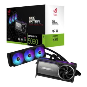 Graphics Card | ASUS | NVIDIA GeForce RTX 5090 | 32 GB | GDDR7 | 512 bit | PCIE 5.0 16x | GPU 2610 MHz | 2xHDMI | 3xDisplayPort | ASTRAL-LC-RTX5090-O32G-GA