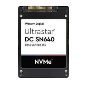 SSD | WESTERN DIGITAL ULTRASTAR | SSD series Ultrastar DC SN640 | 3.84TB | PCIE | NVMe | NAND flash technology TLC | Write speed 2040 MBytes/sec | Read speed 3330 MBytes/sec | Form Factor 2 5 | TBW 5610 TB | MTBF 2000000 hours | 0TS1851
