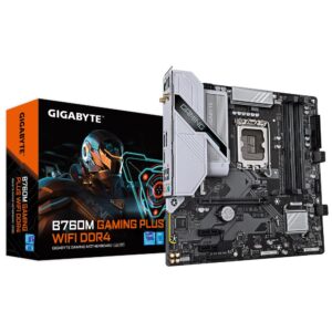 Mainboard | GIGABYTE | Intel B760 Express | LGA1700 | Micro-ATX | Memory DDR4 | Memory slots 4 | 2xPCI-Express 3.0 1x | 1xPCI-Express 4.0 16x | 2xM.2 | 1xHDMI | 1xDisplayPort | 2xUSB 2.0 | 1xUSB 3.2 | 1xUSB-C | 1xPS/2 | 1xOptical S/PDIF | 1xRJ45 | 3xAudio port | B760MGPWIFIDDR41.0