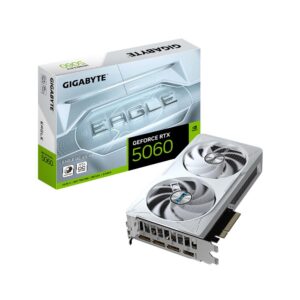 Graphics Card | GIGABYTE | NVIDIA GeForce RTX 5060 | 8 GB | GDDR7 | 128 bit | PCIE 5.0 16x | GPU 2550 MHz | Dual Slot Fansink | 1xHDMI | 3xDisplayPort | GV-N5060EAGLEOCICE-8GD