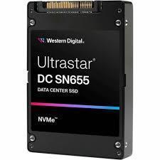 SSD | WESTERN DIGITAL | SSD series Ultrastar DC SN655 | 3.84TB | PCIe Gen4 | NVMe | NAND flash technology TLC | Write speed 2600 MBytes/sec | Read speed 6800 MBytes/sec | Form Factor U.3 | MTBF 25000000 hours | 0TS2461