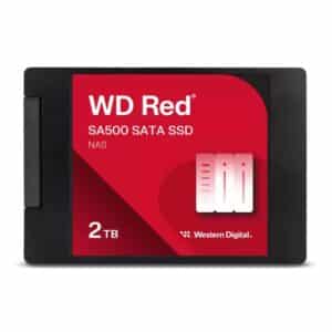 SSD | WESTERN DIGITAL | Red SA500 | 2TB | SATA 3.0 | Write speed 520 MBytes/sec | Read speed 560 MBytes/sec | 2 5 | TBW 500 TB | MTBF 1750000 hours | WDS200T2R0A