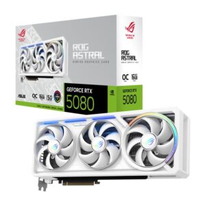 Graphics Card | ASUS | NVIDIA GeForce RTX 5080 | 16 GB | GDDR7 | 256 bit | Triple slot Fansink | ROG-ASTRAL-RTX5080O16G-WH
